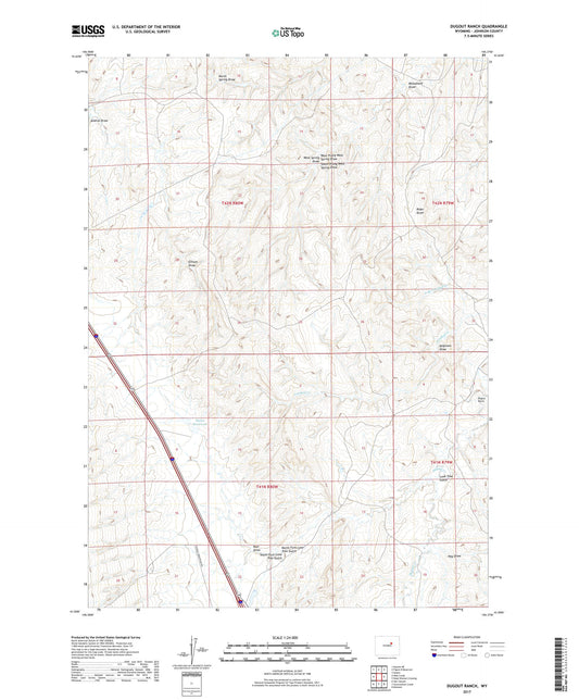 Dugout Ranch Wyoming US Topo Map Image