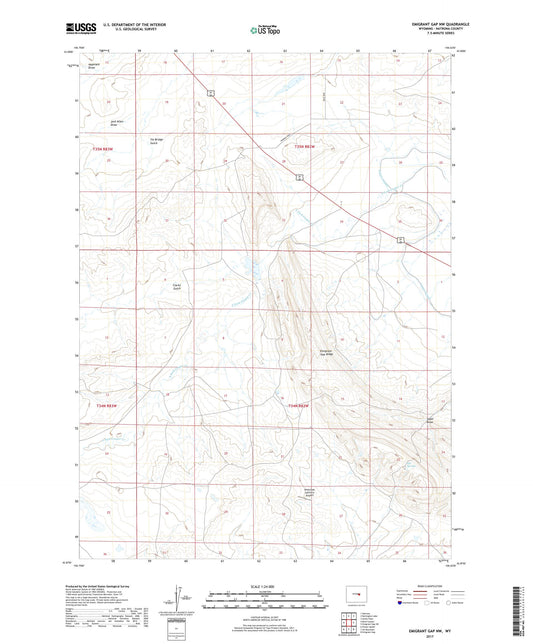 Emigrant Gap NW Wyoming US Topo Map Image