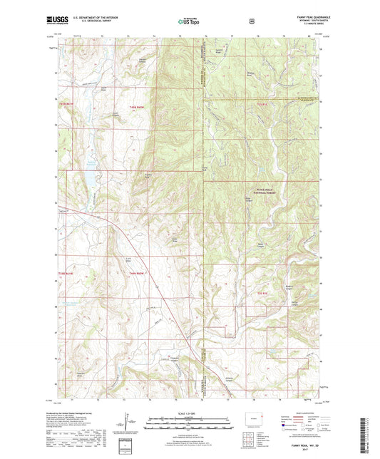 Fanny Peak Wyoming US Topo Map Image