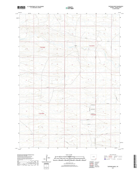 Farthing Ranch Wyoming US Topo Map Image
