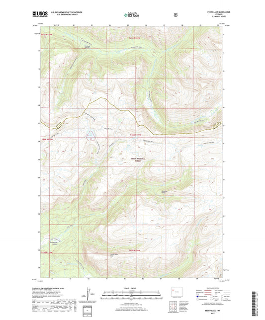 Ferry Lake Wyoming US Topo Map Image