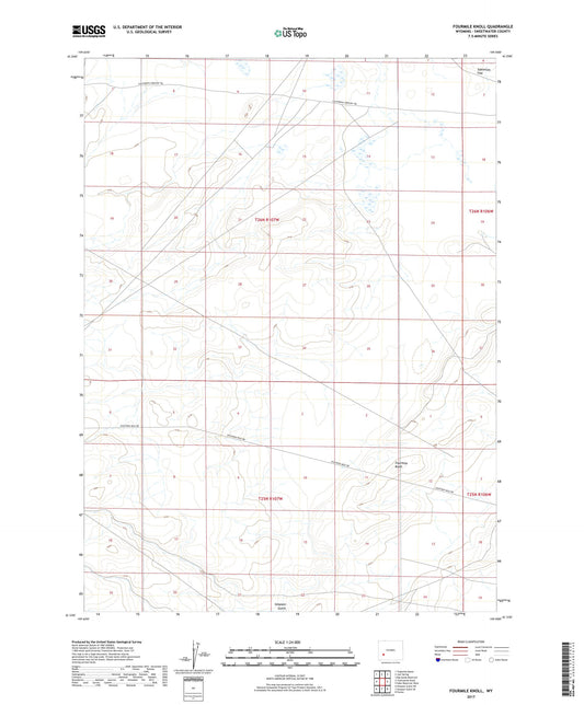 Fourmile Knoll Wyoming US Topo Map Image