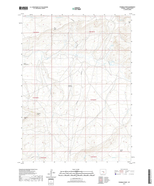 Fourmile Point Wyoming US Topo Map Image