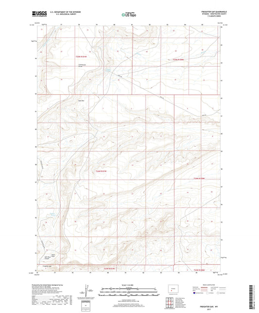 Freighter Gap Wyoming US Topo Map Image
