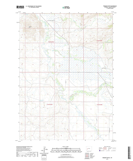 Fremont Butte Wyoming US Topo Map Image
