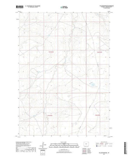 Fuller Reservoir Wyoming US Topo Map Image