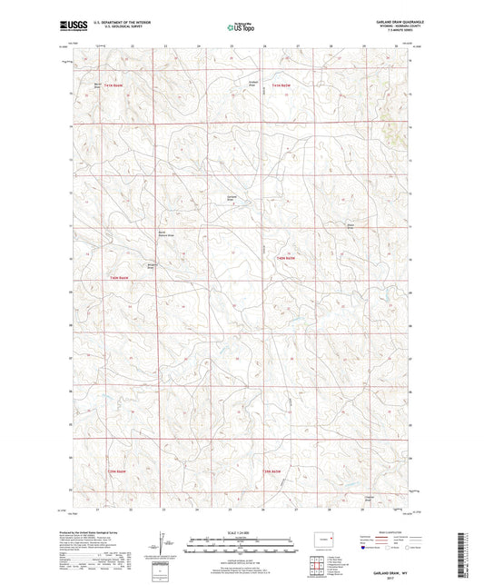 Garland Draw Wyoming US Topo Map Image