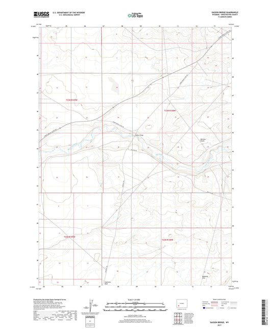 Gasson Bridge Wyoming US Topo Map Image