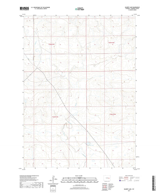 Gilbert Lake Wyoming US Topo Map Image