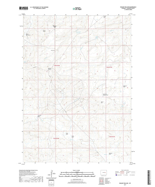 Holdup Hollow Wyoming US Topo Map Image