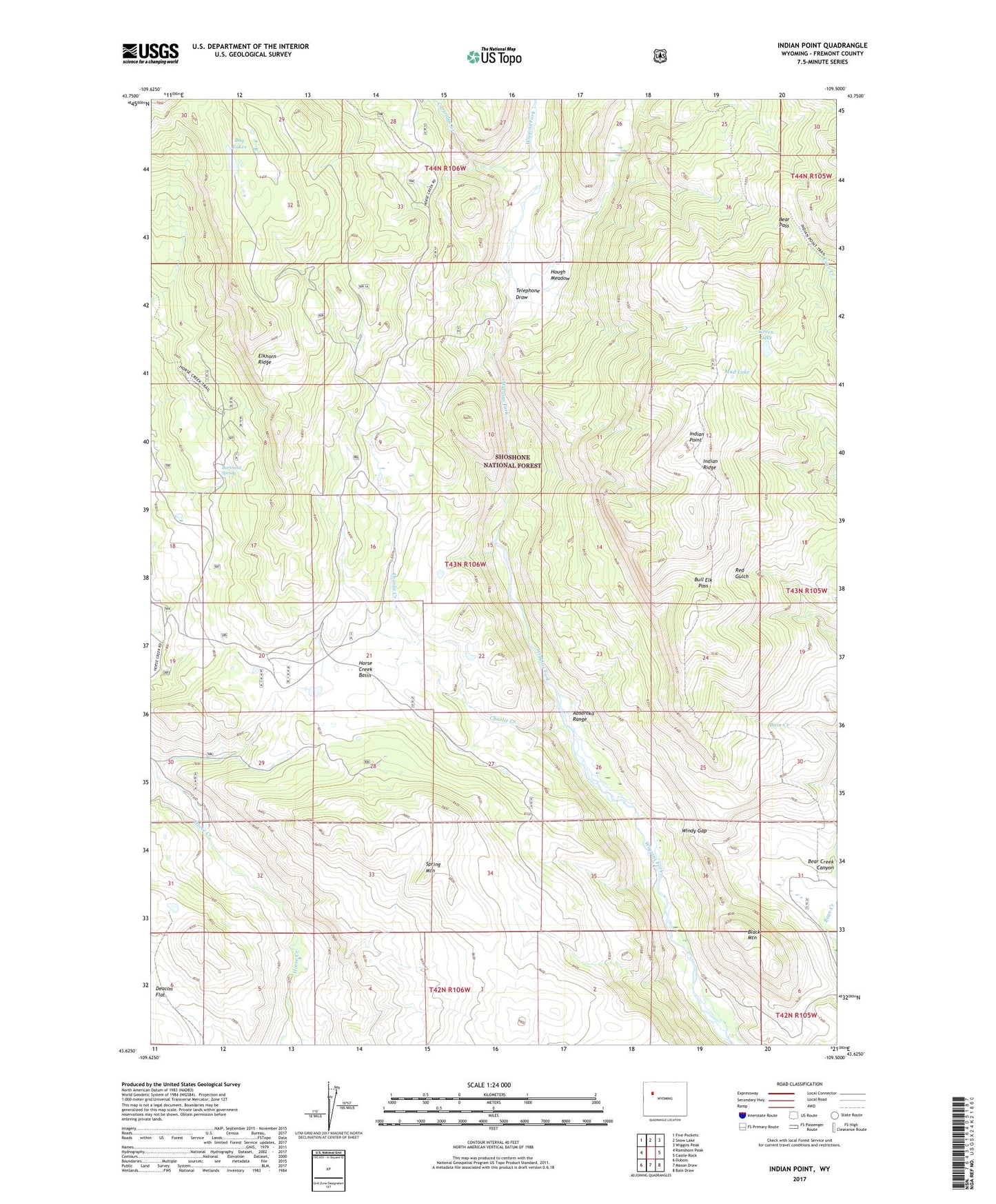 Indian Point Wyoming US Topo Map Image