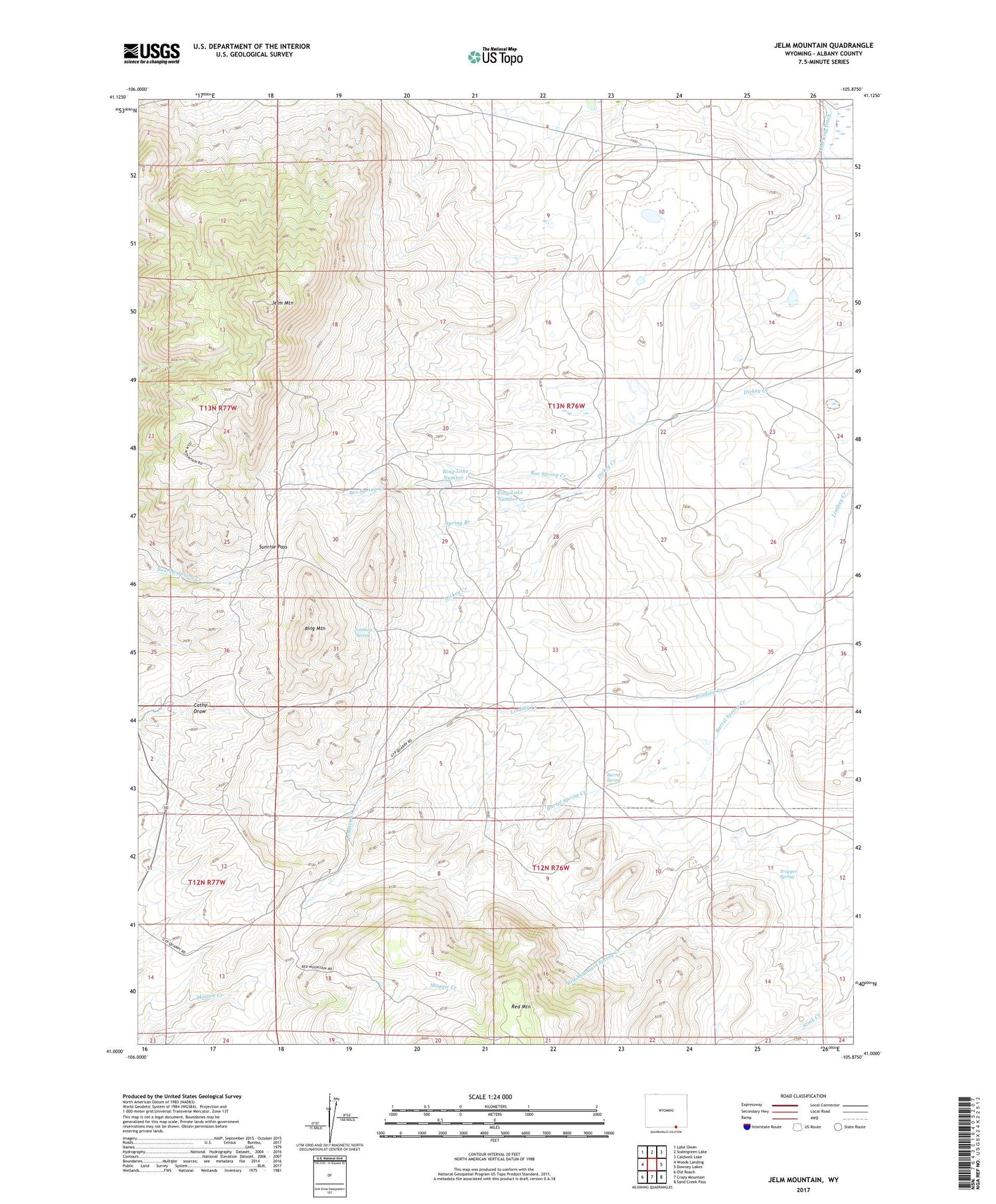 Jelm Mountain Wyoming US Topo Map Image