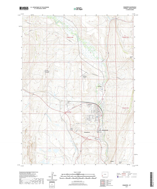 Kemmerer Wyoming US Topo Map Image