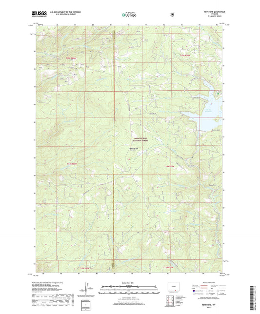Keystone Wyoming US Topo Map Image