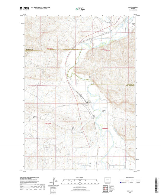 Kirby Wyoming US Topo Map Image