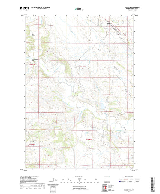 Kruger Lake Wyoming US Topo Map Image