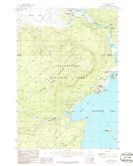 Classic USGS Lake Wyoming 7.5'x7.5' Topo Map Image