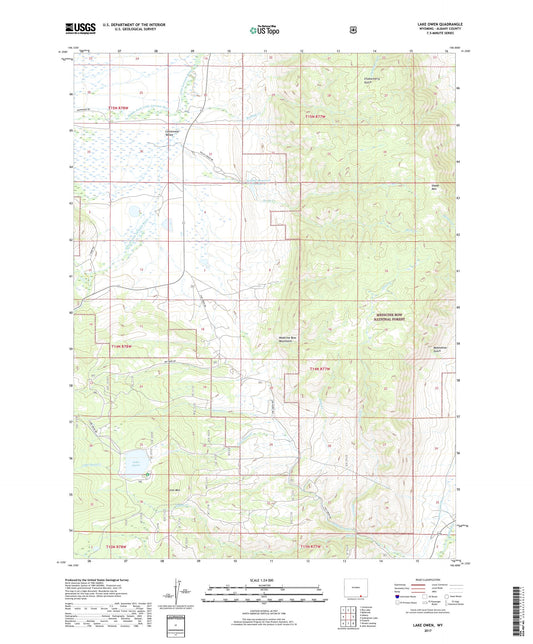 Lake Owen Wyoming US Topo Map Image