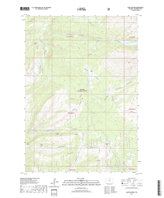 Lake Solitude Wyoming US Topo Map Image