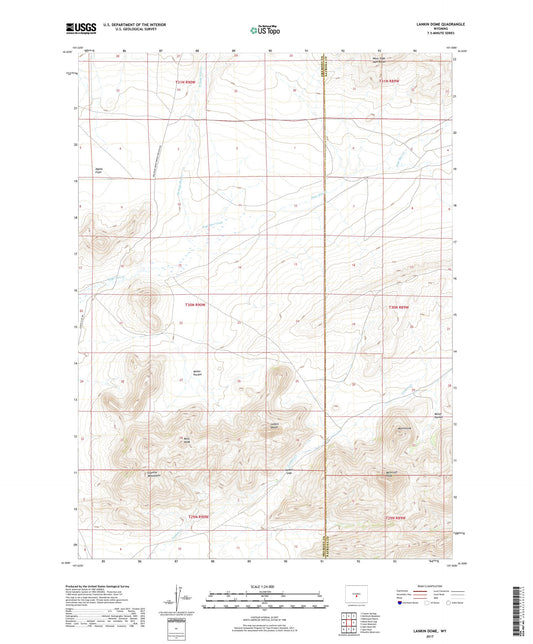 Lankin Dome Wyoming US Topo Map Image