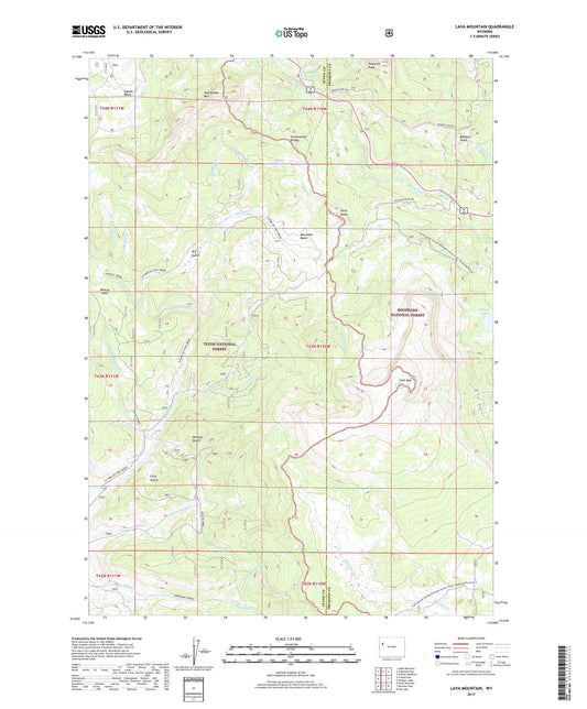 Lava Mountain Wyoming US Topo Map Image