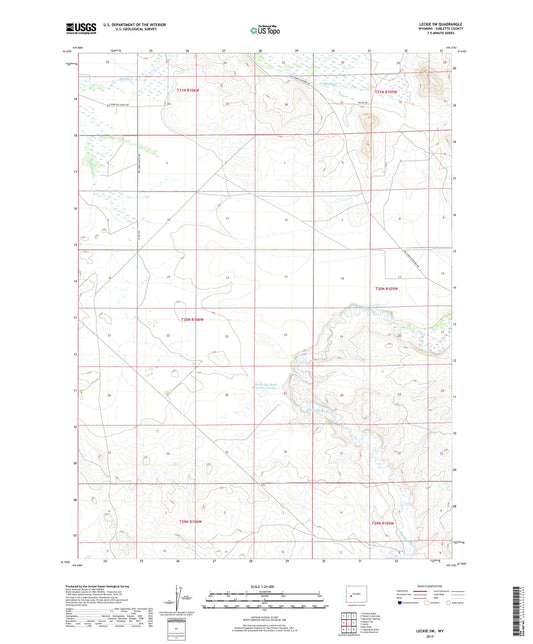 Leckie SW Wyoming US Topo Map Image