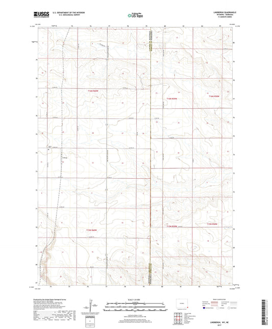 Lindbergh Wyoming US Topo Map Image