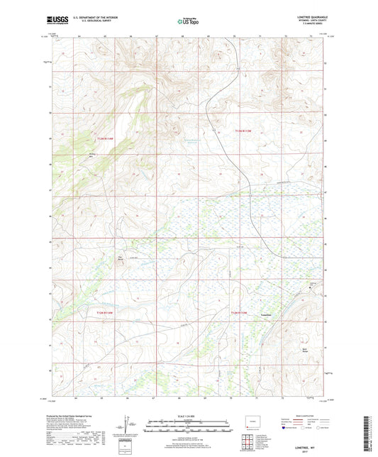 Lonetree Wyoming US Topo Map Image