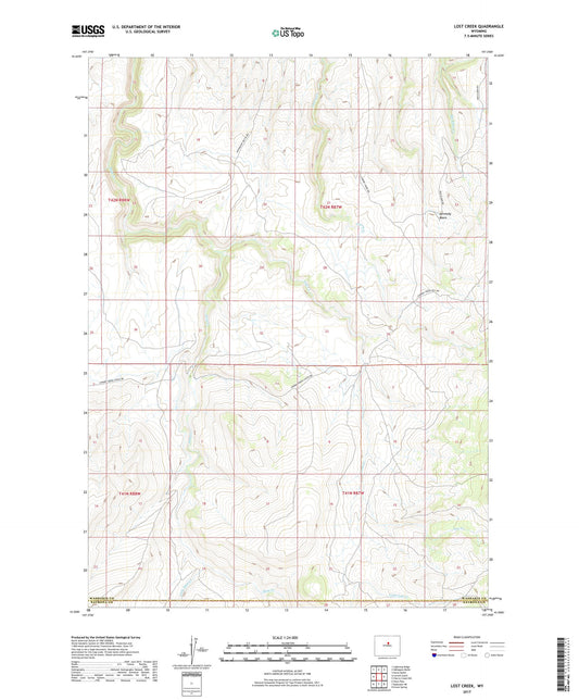 Lost Creek Wyoming US Topo Map Image