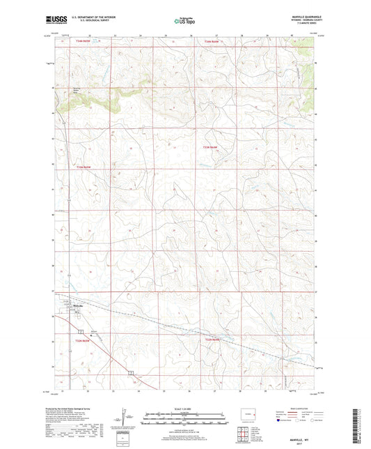 Manville Wyoming US Topo Map Image