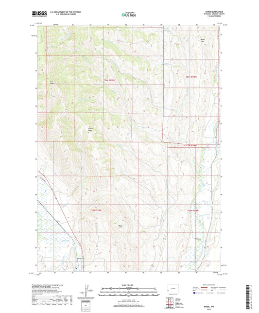 Marse Wyoming US Topo Map Image