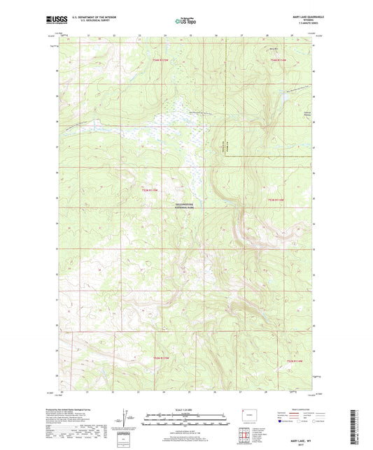 Mary Lake Wyoming US Topo Map Image