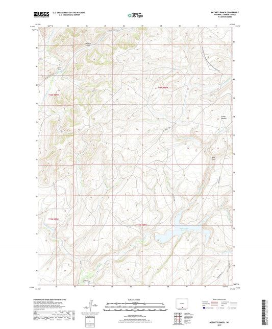 McCarty Ranch Wyoming US Topo Map Image