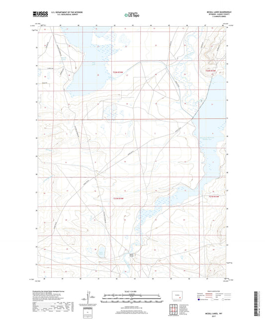 McGill Lakes Wyoming US Topo Map Image