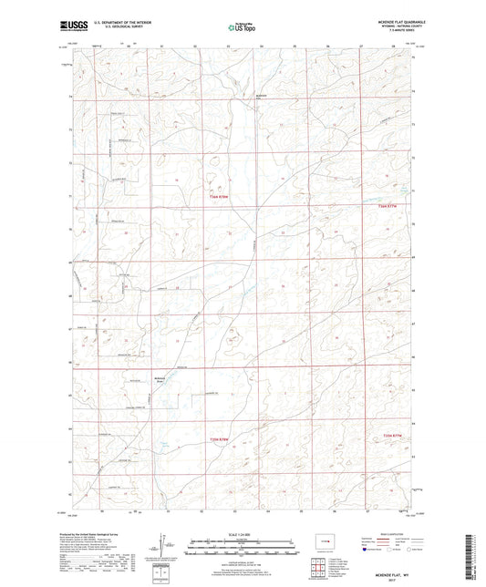 McKenzie Flat Wyoming US Topo Map Image