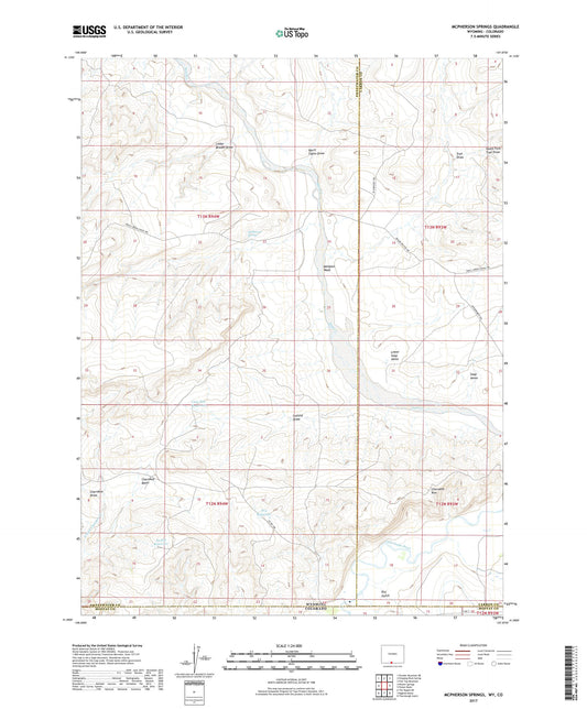McPherson Springs Wyoming US Topo Map Image