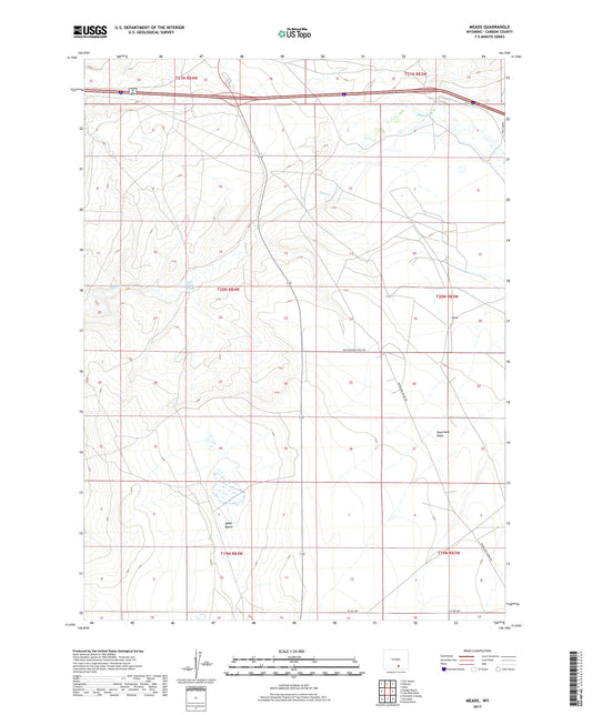 Meads Wyoming US Topo Map Image