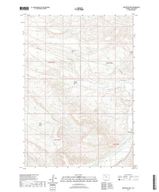 Meeteetse West Wyoming US Topo Map Image