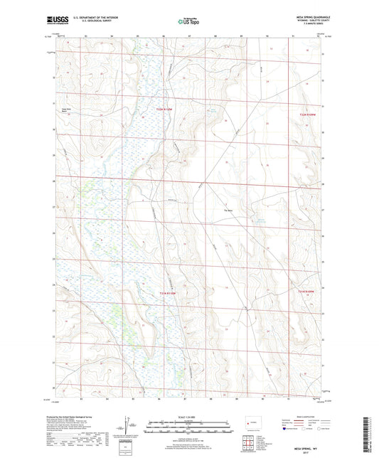 Mesa Spring Wyoming US Topo Map Image