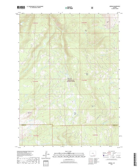 Morgan Wyoming US Topo Map Image