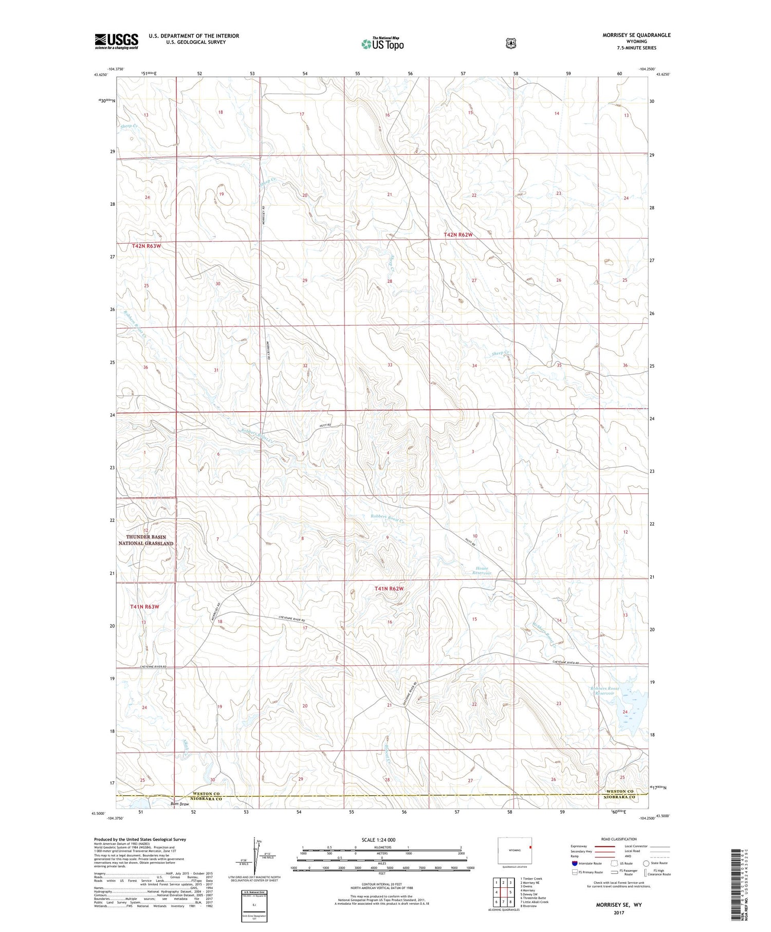Morrisey SE Wyoming US Topo Map Image