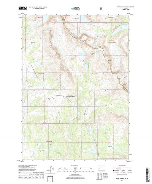 Mount Bonneville Wyoming US Topo Map Image