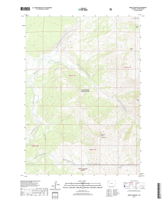 Mount Hancock Wyoming US Topo Map Image