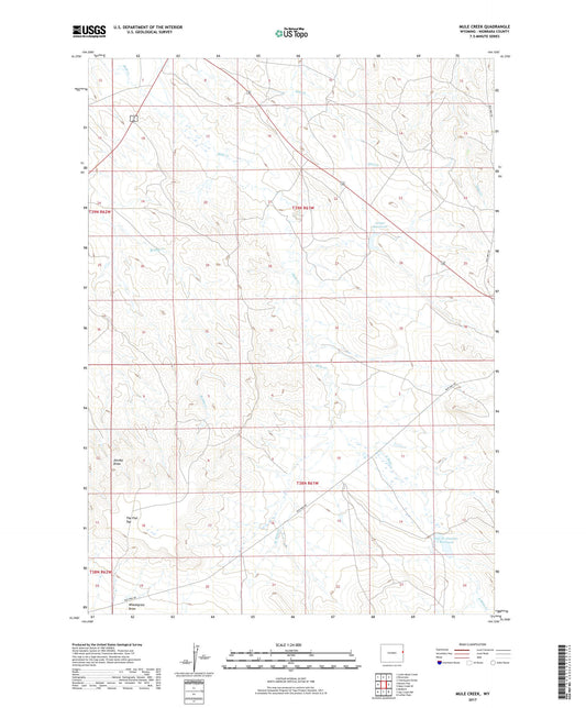 Mule Creek Wyoming US Topo Map Image