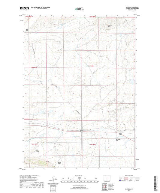 Natrona Wyoming US Topo Map Image