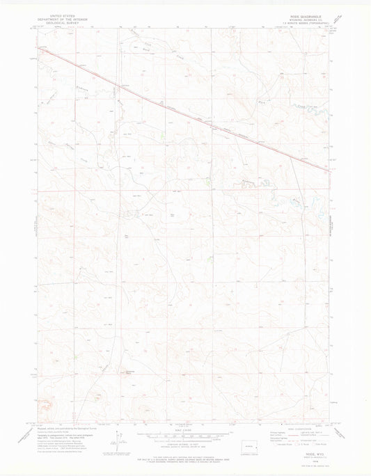 Classic USGS Node Wyoming 7.5'x7.5' Topo Map Image