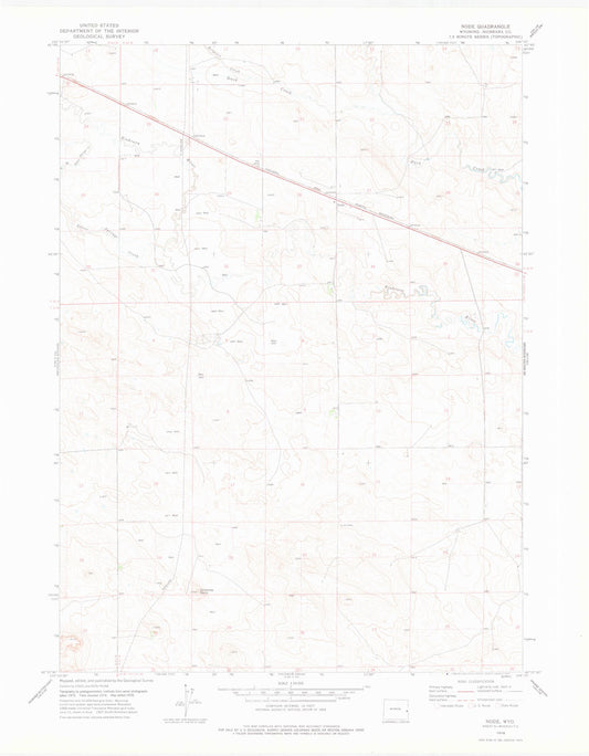Classic USGS Node Wyoming 7.5'x7.5' Topo Map Image