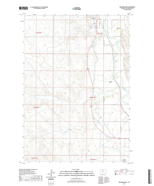 Orchard Bench Wyoming US Topo Map Image