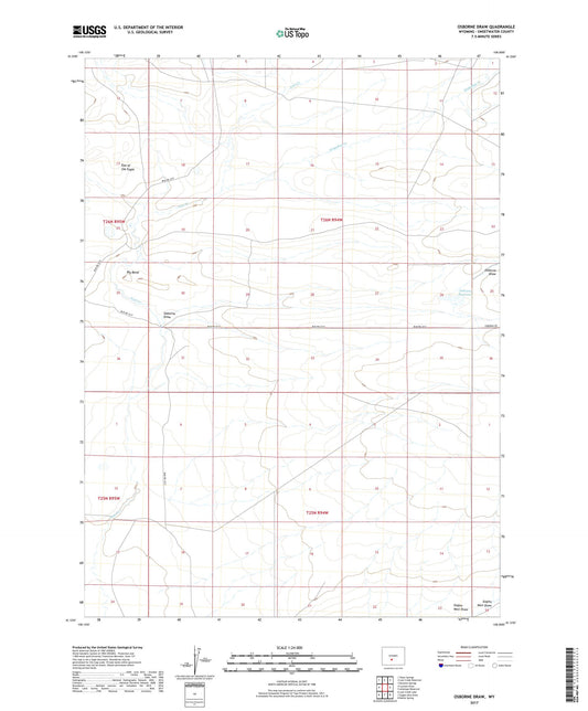 Osborne Draw Wyoming US Topo Map Image