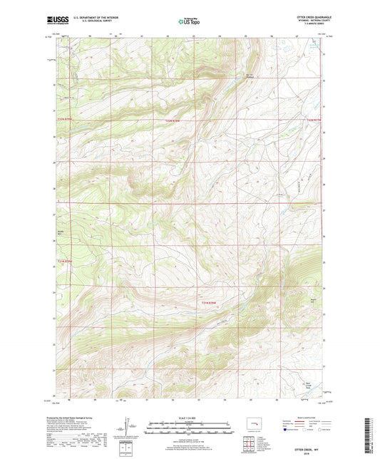 Otter Creek Wyoming US Topo Map Image